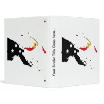 Papua New Guinea Flag Map full size 3 Ring Binders
