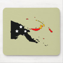 Papua New Guinea flag map mousepads
