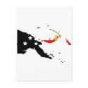 Papua New Guinea flag map postcards