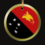 Papua New Guinea Fisheye Flag Ornament
