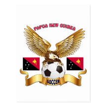 Papua New Guinea Football Designs Post Card
