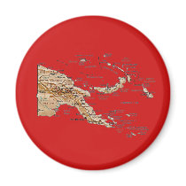 Papua New Guinea Map Magnet by FlagAndMap Papua New Guinea Map Magnet