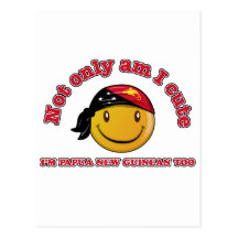 Papua New Guinea smiley flag designs Postcards