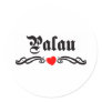 Papua New Guinea Tattoo Style Round Sticker