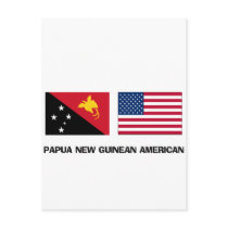 Papua New Guinean American postcards by flagshirt Papua New Guinean American postcards