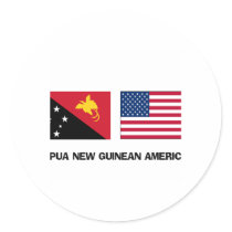 Papua New Guinean American stickers by flagshirt Papua New Guinean American stickers