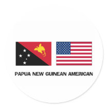 Papua New Guinean American stickers by flagshirt Papua New Guinean American stickers