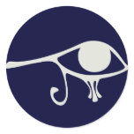 Papyrus Eye of Horus Round Stickers