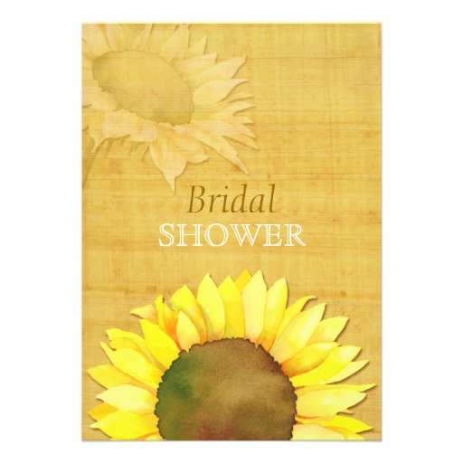 Papyrus Sunflower Rustic Fall Bridal Shower Invite