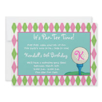 Par-Tee Time Girl Personalized Announcement