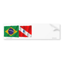 Pará & Brazil Waving Flags Bumper Sticker