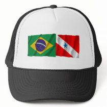 Pará & Brazil Waving Flags Hats
