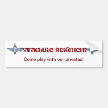 PARA-privates Pegatina De Parachoque