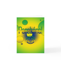 Parabéns! Brazil Flag Colors Pop Art Greeting Card