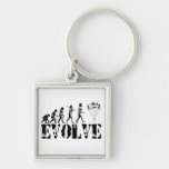 Parachute Fun Sport Evolution Art Keychain