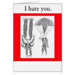parachute, I hate you. Greeting Cards