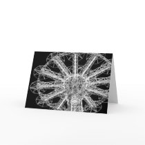 'Parachute Jump Close-up' Blank Greeting Card