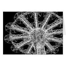 'Parachute Jump Close-up' Blank Greeting Card
