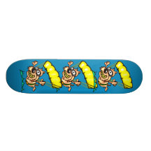 Parachuting Dog Skate Board Deck