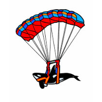 Parachuting Orca t-shirts