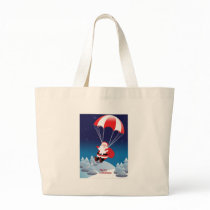 Parachuting Santa bags by pixelholic Parachuting Santa bags