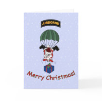 Parachuting Santa Greeting Card