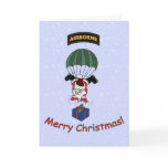 Parachuting Santa Greeting Card
