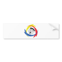 Parachuting Tricolor Emblem Bumper Stickers