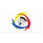 Parachuting Tricolor Emblem Business Cards