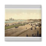 Parade and pier, Morecambe, England rare Photochro Fridge Magnet