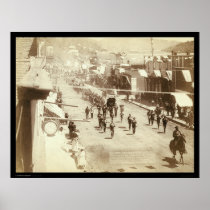 Parade Celebrating Deadwood Gold Silver SD 1888 Print