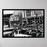 Parade of Soldiers on Broadway in NY 1917 Print