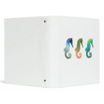 Parade of Tropical Seahorses 3 Ring Binders