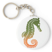 Parade of Tropical Seahorses Keychain