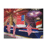 Parade with Statue of Liberty Float and Flag Post Card Parade with Statue of Liberty Float and Flag Post Card