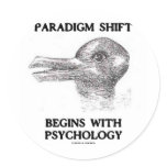 Paradigm Shift Begins With Psychology Round Stickers
