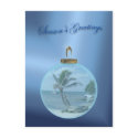 Paradise Beach Christmas Wishes Postcard