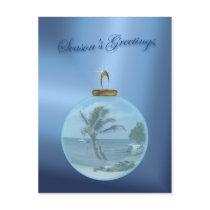 Paradise Beach Christmas Wishes Postcard