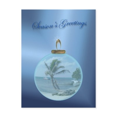 Paradise Beach Christmas Wishes Postcard by Firecrackinmama