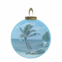 Paradise Beach Ornament Photo Sculpture
