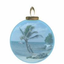 Paradise Beach Ornament photo sculptures