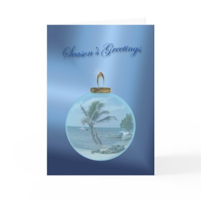 Paradise Beach Season's Greetings Card by Firecrackinmama