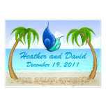 Paradise Beach Wedding Custom Invites