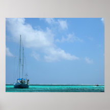 paradise boat scene posters