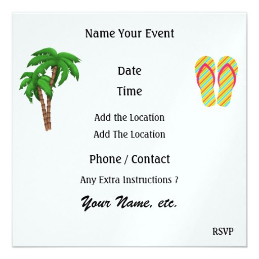 Paradise Gator - SRF Personalized Invites