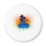 Paradise Graffiti Island - Paint Splatter Beach magnets