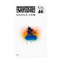 Paradise Graffiti Island - Paint Splatter Beach postage