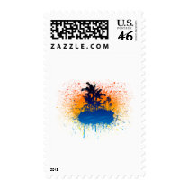 Paradise Graffiti Island - Paint Splatter Beach postage