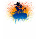 Paradise Graffiti Island - Paint Splatter Beach t-shirts