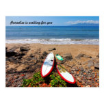 Paradise is waiting for you postcards